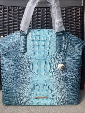 NWT Brahmin SPEARMINT Large Duxbury Ombre Melbourne Satchel